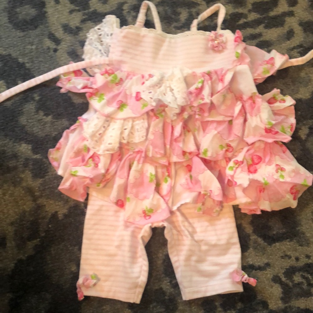 KateMack strawberry shortcake tunic and leggings